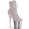 Pleaser - FLAMINGO1020CHRS Bottes de plateforme, Pole dance chaussures - Couleur argent/Couleur chrome Product image